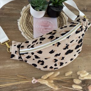 Sac banane en tissu léopard