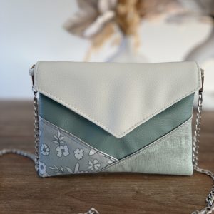 Sac de cérémonie et ou de soirée blanc et vert