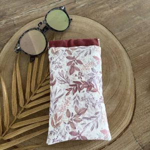 étui à lunettes en tissu liberty feuillage