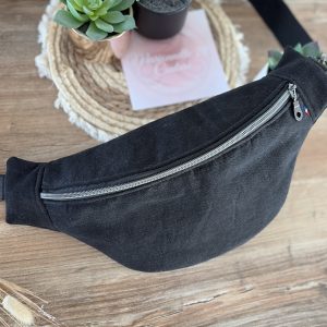 Sac banane unique et original en jean noir pour homme ou femme